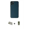 MARSİLYAN™- iPhone 11 Pro Max Kılıf Yadigar Klasik - Siyah Joko Magic 5D Hayalet Cam + Gold Rainbow Kamera Lens Koruma Cam