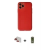 MARSİLYAN™- iPhone 11 Pro Max Kılıf Yadigar Klasik - Siyah Joko Magic 5D Hayalet Cam + Kırmızı Pers Alüminyum Kamera Lens