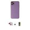 MARSİLYAN™- iPhone 11 Pro Max Kılıf Yadigar Klasik - Siyah Joko Magic 5D Hayalet Cam + Kırmızı Pers Alüminyum Kamera Lens