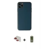 MARSİLYAN™- iPhone 11 Pro Max Kılıf Yadigar Klasik - Siyah Joko Magic 5D Hayalet Cam + Kırmızı Pers Alüminyum Kamera Lens
