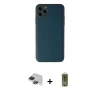 MARSİLYAN™- iPhone 11 Pro Max Kılıf Yadigar Klasik - Siyah Joko Magic 5D Hayalet Cam + Pers Alüminyum Kamera Lens - SH