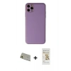 MARSİLYAN™- iPhone 11 Pro Max Kılıf Yadigar Klasik - Siyah Mat Seramik Nano Ekran Koruyucu + Gold Rainbow Kamera Lens Koruma Cam