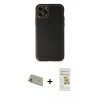 MARSİLYAN™- iPhone 11 Pro Max Kılıf Yadigar Klasik - Siyah Mat Seramik Nano Ekran Koruyucu + Gold Rainbow Kamera Lens Koruma Cam