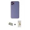 MARSİLYAN™- iPhone 11 Pro Max Kılıf Yadigar Klasik - Siyah Mat Seramik Nano Ekran Koruyucu + Gold Rainbow Kamera Lens Koruma Cam