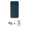 MARSİLYAN™- iPhone 11 Pro Max Kılıf Yadigar Klasik - Siyah Mat Seramik Nano Ekran Koruyucu + Gold Rainbow Kamera Lens Koruma Cam