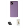 MARSİLYAN™- iPhone 11 Pro Max Kılıf Yadigar Klasik - Siyah Mat Seramik Nano Ekran Koruyucu + Kamera Lens Koruma Cam - SF