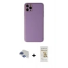 MARSİLYAN™- iPhone 11 Pro Max Kılıf Yadigar Klasik - Siyah Mat Seramik Nano Ekran Koruyucu + Pers Alüminyum Kamera Lens - LT