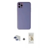 MARSİLYAN™- iPhone 11 Pro Max Kılıf Yadigar Klasik - Siyah Mat Seramik Nano Ekran Koruyucu + Pers Alüminyum Kamera Lens - LT