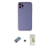 MARSİLYAN™- iPhone 11 Pro Max Kılıf Yadigar Klasik - Siyah Mat Seramik Nano Ekran Koruyucu + Metal Kamera Lens Koruma Cam - SH