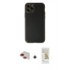 MARSİLYAN™- iPhone 11 Pro Max Kılıf Yadigar Klasik - Siyah Mat Seramik Nano Ekran Koruyucu + Pers Alüminyum Kamera Lens - KI