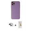 MARSİLYAN™- iPhone 11 Pro Max Kılıf Yadigar Klasik - Siyah Mat Seramik Nano Ekran Koruyucu + Pers Alüminyum Kamera Lens - SH