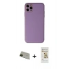 MARSİLYAN™- iPhone 11 Pro Max Kılıf Yadigar Klasik - Siyah Mat Seramik Nano Ekran Koruyucu + Rainbow Kamera Lens Koruma Cam - YL