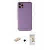 MARSİLYAN™- iPhone 11 Pro Max Kılıf Yadigar Klasik - Siyah Mat Seramik Nano Ekran Koruyucu + Renkli Kamera Lens Koruma Cam - MI