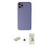 MARSİLYAN™- iPhone 11 Pro Max Kılıf Yadigar Klasik - Siyah Mat Seramik Nano Ekran Koruyucu + Renkli Kamera Lens Koruma Cam - YL