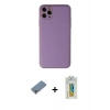 MARSİLYAN™- iPhone 11 Pro Max Kılıf Yadigar Klasik - Siyah Polymer Nano Ekran Koruyucu + Metal Kamera Lens Koruma Cam - GD