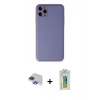 MARSİLYAN™- iPhone 11 Pro Max Kılıf Yadigar Klasik - Siyah Polymer Nano Ekran Koruyucu + Pers Alüminyum Kamera Lens - LT