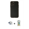 MARSİLYAN™- iPhone 11 Pro Max Kılıf Yadigar Klasik - Siyah Polymer Nano Ekran Koruyucu + Pers Alüminyum Kamera Lens - LT