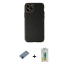 MARSİLYAN™- iPhone 11 Pro Max Kılıf Yadigar Klasik - Siyah Polymer Nano Ekran Koruyucu + Metal Kamera Lens Koruma Cam - MI