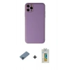 MARSİLYAN™- iPhone 11 Pro Max Kılıf Yadigar Klasik - Siyah Polymer Nano Ekran Koruyucu + Metal Kamera Lens Koruma Cam - MI