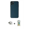 MARSİLYAN™- iPhone 11 Pro Max Kılıf Yadigar Klasik - Siyah Polymer Nano Ekran Koruyucu + Pers Alüminyum Kamera Lens - YL