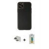 MARSİLYAN™- iPhone 11 Pro Max Kılıf Yadigar Klasik - Siyah Polymer Nano Ekran Koruyucu + Pers Alüminyum Kamera Lens - YL