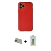 MARSİLYAN™- iPhone 11 Pro Max Kılıf Yadigar Klasik - Siyah Polymer Nano Ekran Koruyucu + Rainbow Kamera Lens Koruma Cam - YL