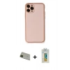 MARSİLYAN™- iPhone 11 Pro Max Kılıf Yadigar Klasik - Siyah Polymer Nano Ekran Koruyucu + Rainbow Kamera Lens Koruma Cam - YL
