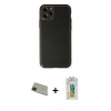 MARSİLYAN™- iPhone 11 Pro Max Kılıf Yadigar Klasik - Siyah Polymer Nano Ekran Koruyucu + Rainbow Kamera Lens Koruma Cam - YL