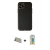 MARSİLYAN™- iPhone 11 Pro Max Kılıf Yadigar Klasik - Siyah Polymer Nano Ekran Koruyucu + Rainbow Kamera Lens Koruma Cam - GD