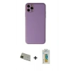MARSİLYAN™- iPhone 11 Pro Max Kılıf Yadigar Klasik - Siyah Polymer Nano Ekran Koruyucu + Rainbow Kamera Lens Koruma Cam - YL