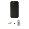 MARSİLYAN™- iPhone 11 Pro Max Kılıf Yadigar Klasik - Siyah Polymer Nano Ekran Koruyucu + Renkli Kamera Lens Koruma Cam - MI