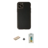 MARSİLYAN™- iPhone 11 Pro Max Kılıf Yadigar Klasik - Siyah Polymer Nano Ekran Koruyucu + Renkli Kamera Lens Koruma Cam - SI