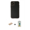 MARSİLYAN™- iPhone 11 Pro Max Kılıf Yadigar Klasik - Siyah Polymer Nano Ekran Koruyucu + Renkli Kamera Lens Koruma Cam - PE