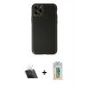 MARSİLYAN™- iPhone 11 Pro Max Kılıf Yadigar Klasik - Siyah Polymer Nano Ekran Koruyucu + Kamera Lens Koruma Cam - SF