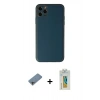 MARSİLYAN™- iPhone 11 Pro Max Kılıf Yadigar Klasik - Siyah Polymer Nano Ekran Koruyucu + Shine Kamera Lens Koruma Cam - GI
