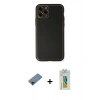 MARSİLYAN™- iPhone 11 Pro Max Kılıf Yadigar Klasik - Siyah Polymer Nano Ekran Koruyucu + Shine Kamera Lens Koruma Cam - SH