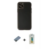 MARSİLYAN™- iPhone 11 Pro Max Kılıf Yadigar Klasik - Siyah Polymer Nano Ekran Koruyucu + Shine Kamera Lens Koruma Cam - GD