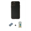 MARSİLYAN™- iPhone 11 Pro Max Kılıf Yadigar Klasik - Siyah Polymer Nano Ekran Koruyucu + Shine Kamera Lens Koruma Cam - GS