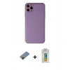 MARSİLYAN™- iPhone 11 Pro Max Kılıf Yadigar Klasik - Siyah Polymer Nano Ekran Koruyucu + Shine Kamera Lens Koruma Cam - GD