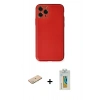 MARSİLYAN™- iPhone 11 Pro Max Kılıf Yadigar Klasik - Siyah Polymer Nano Ekran Koruyucu + Renkli Kamera Lens Koruma Cam - YL