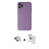 MARSİLYAN™- iPhone 11 Pro Max Kılıf Yadigar Klasik - Siyah Seramik Nano Ekran Koruyucu + Pers Alüminyum Kamera Lens - LT