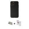 MARSİLYAN™- iPhone 11 Pro Max Kılıf Yadigar Klasik - Siyah Seramik Nano Ekran Koruyucu + Rainbow Kamera Lens Koruma Cam - GD
