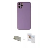 MARSİLYAN™- iPhone 11 Pro Max Kılıf Yadigar Klasik - Siyah Seramik Nano Ekran Koruyucu + Rainbow Kamera Lens Koruma Cam - GD