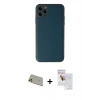 MARSİLYAN™- iPhone 11 Pro Max Kılıf Yadigar Klasik - Siyah Seramik Nano Ekran Koruyucu + Rainbow Kamera Lens Koruma Cam - GD