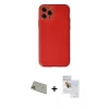 MARSİLYAN™- iPhone 11 Pro Max Kılıf Yadigar Klasik - Siyah Seramik Nano Ekran Koruyucu + Rainbow Kamera Lens Koruma Cam - GD
