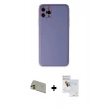 MARSİLYAN™- iPhone 11 Pro Max Kılıf Yadigar Klasik - Siyah Seramik Nano Ekran Koruyucu + Rainbow Kamera Lens Koruma Cam - GD