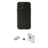 MARSİLYAN™- iPhone 11 Pro Max Kılıf Yadigar Klasik - Siyah Seramik Nano Ekran Koruyucu + Renkli Kamera Lens Koruma Cam - TU