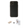 MARSİLYAN™- iPhone 11 Pro Max Kılıf Yadigar Klasik - Siyah Seramik Nano Ekran Koruyucu + Renkli Kamera Lens Koruma Cam - MI