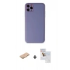 MARSİLYAN™- iPhone 11 Pro Max Kılıf Yadigar Klasik - Siyah Seramik Nano Ekran Koruyucu + Renkli Kamera Lens Koruma Cam - TU