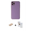 MARSİLYAN™- iPhone 11 Pro Max Kılıf Yadigar Klasik - Siyah Seramik Nano Ekran Koruyucu + Renkli Kamera Lens Koruma Cam - TU